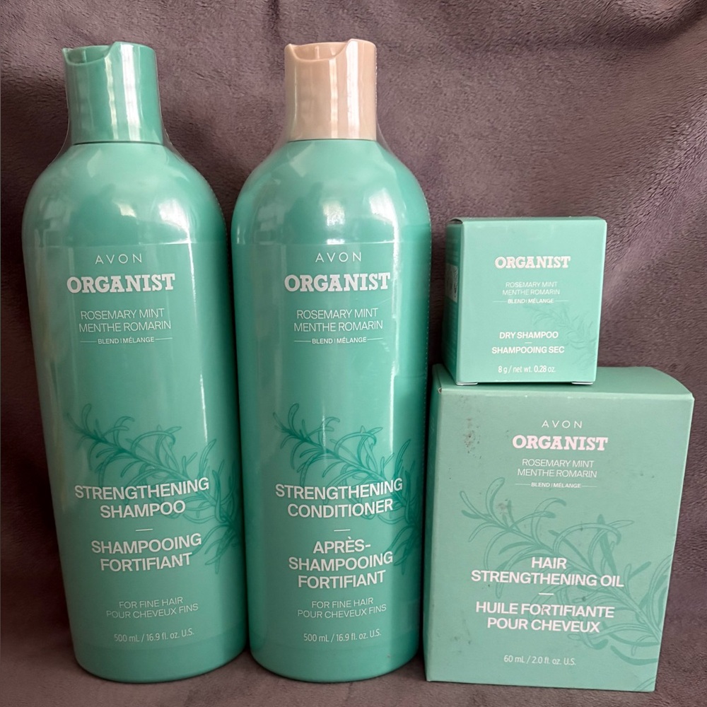 Avon Organist 4 Piece hair bundle Strengthening Rosemary Mint